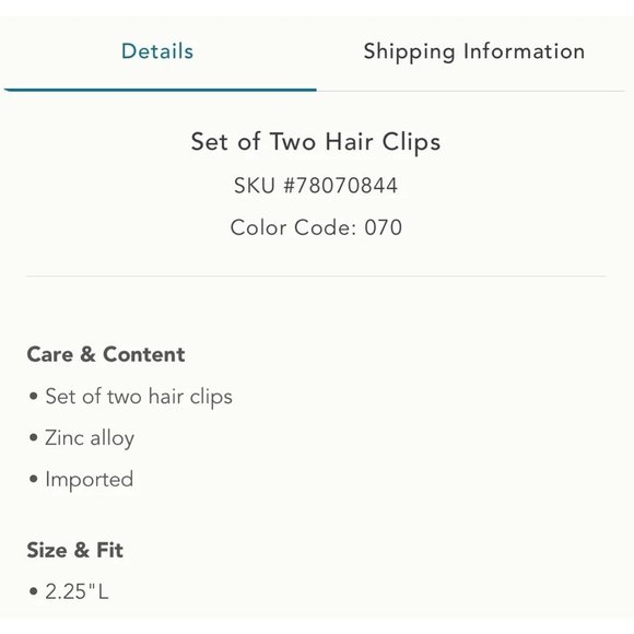 Anthropologie Gold Leaf Hair Slides - Picture 2 of 2